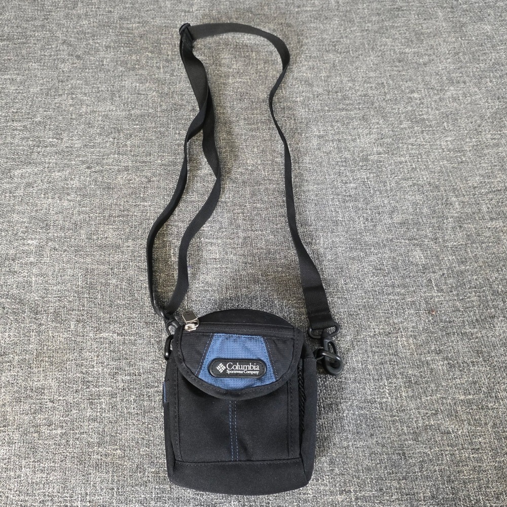 Columbia Sportswear Digital Assistant C3602-407 Crossbody Bag Black Blue Y2K